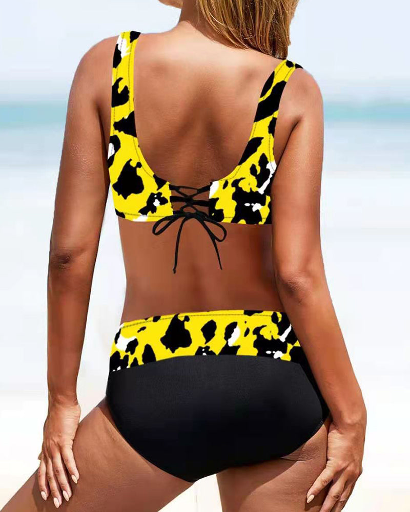 Women's Bikini Set with Adjustable Straps and Removable Pads