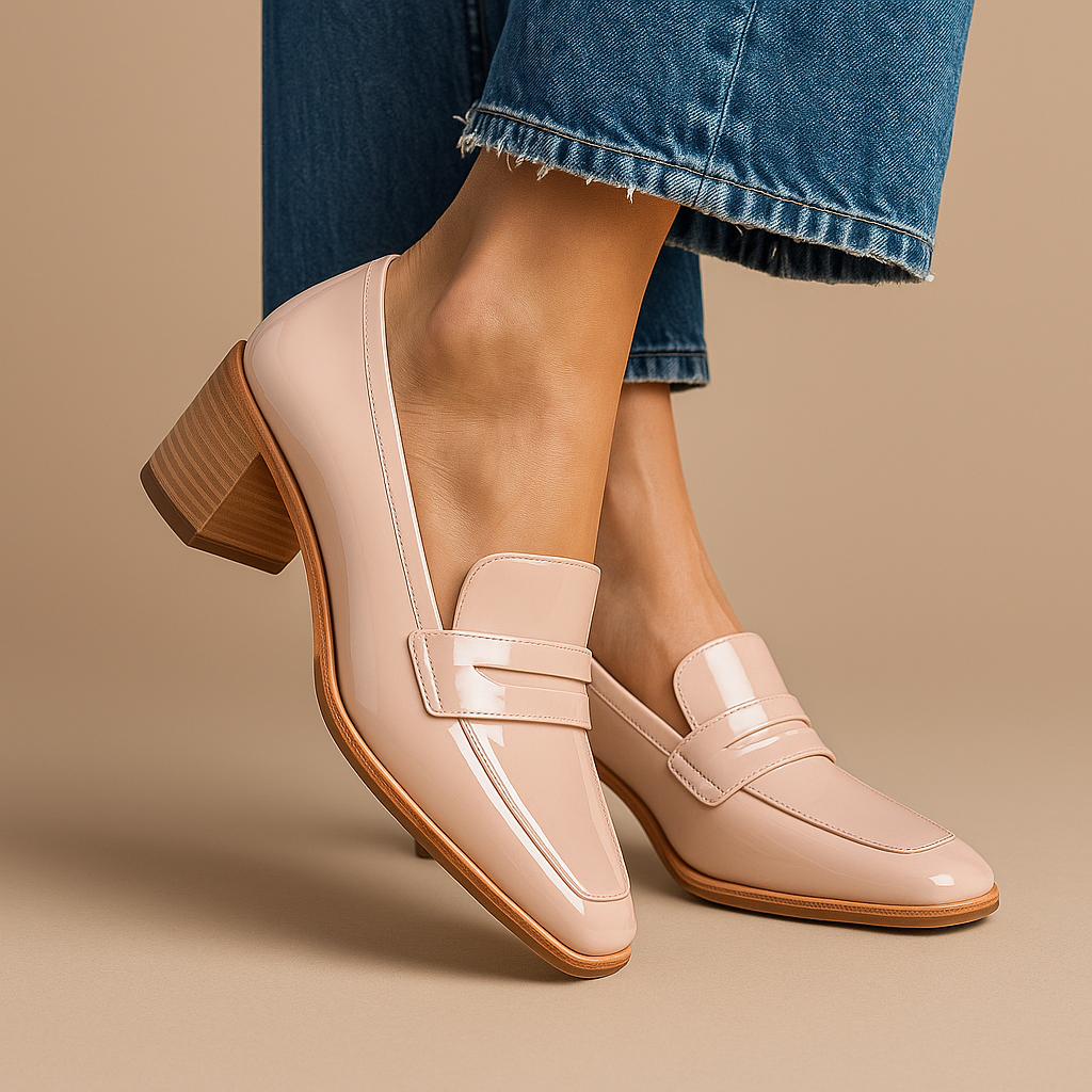Women's Polished Loafers with Slip-On Design and Classic Style