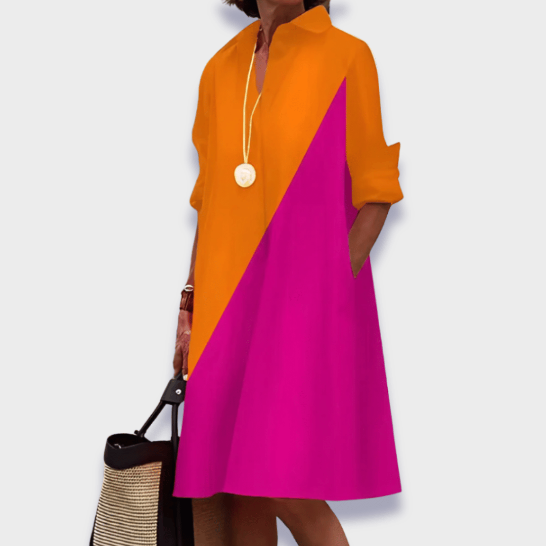 Women's Midi Polo Dress with Classic Design and Versatile Style