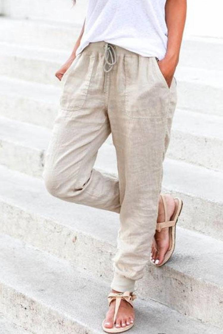 Zariah | Jogger Trousers with Drawstring Waist and Elastic Cuffs