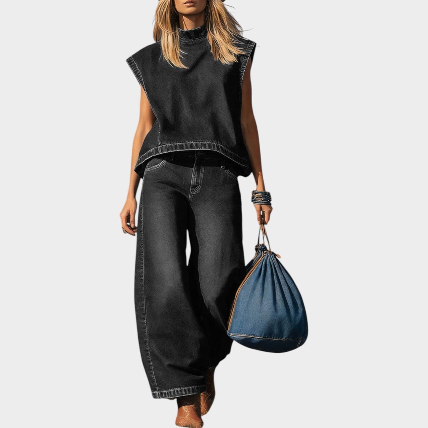 Zola | Modern Denim Two-Piece Set