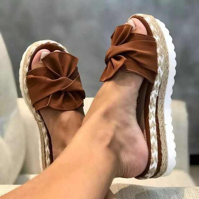 Women's Woven Wedge Sandals with Adjustable Strap and Cushioned Insole