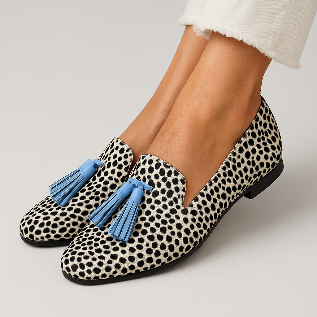 Women's Tassel Loafers with Slip-On Design and Flexible Sole