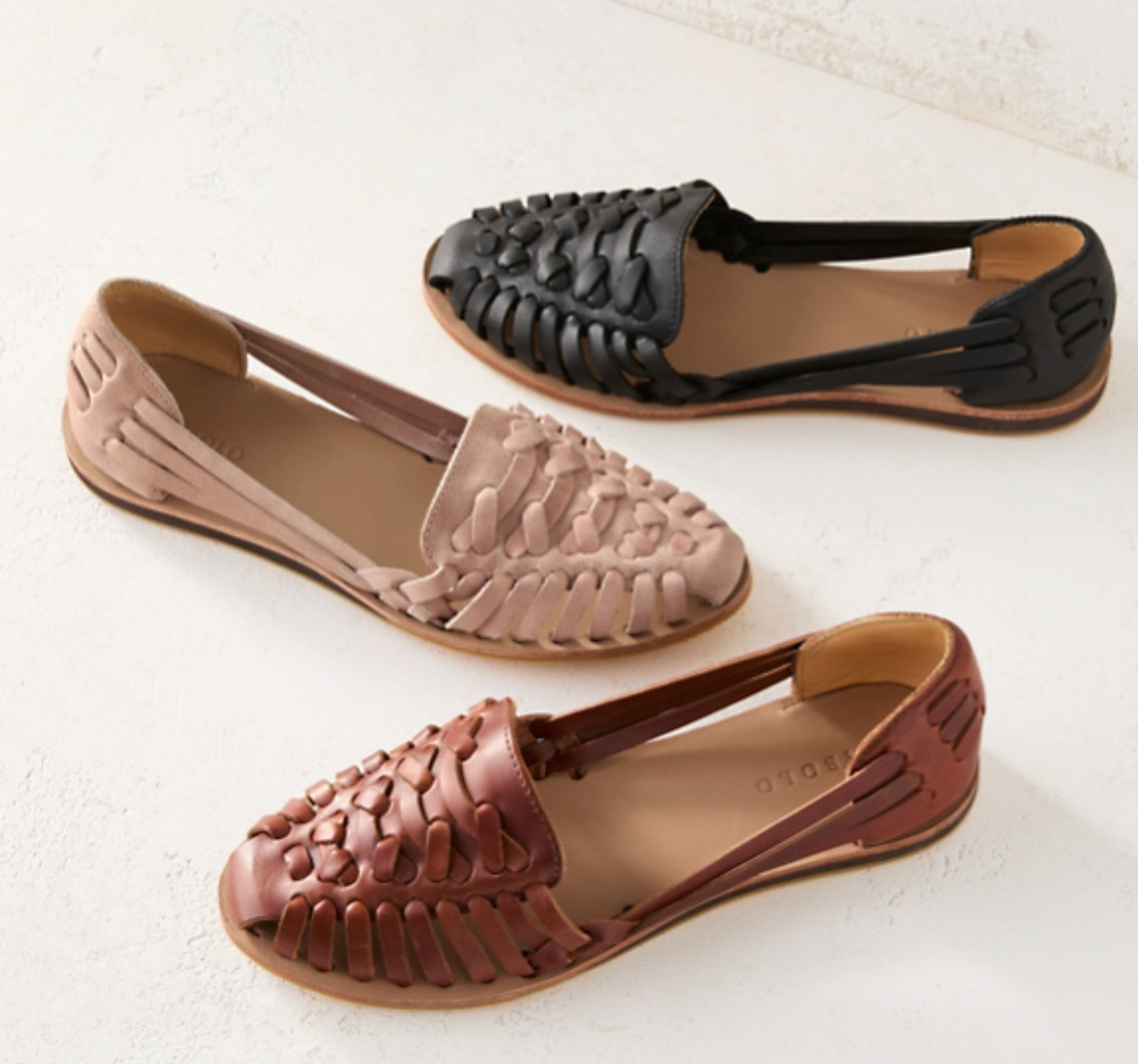 Women's Woven Flat Sandals with Buckle Detail and Comfortable Fit