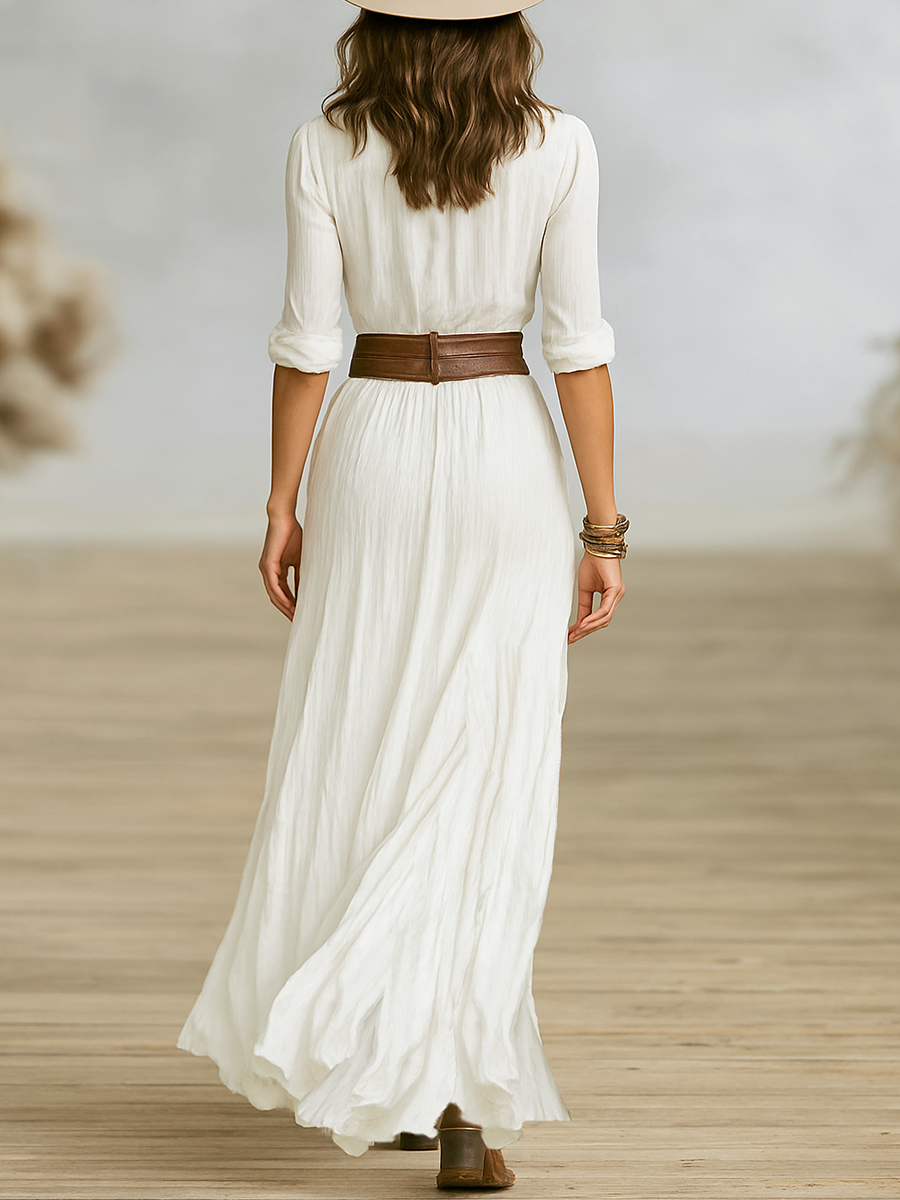 Women's Maxi Dress with Flowing Design and Versatile Style