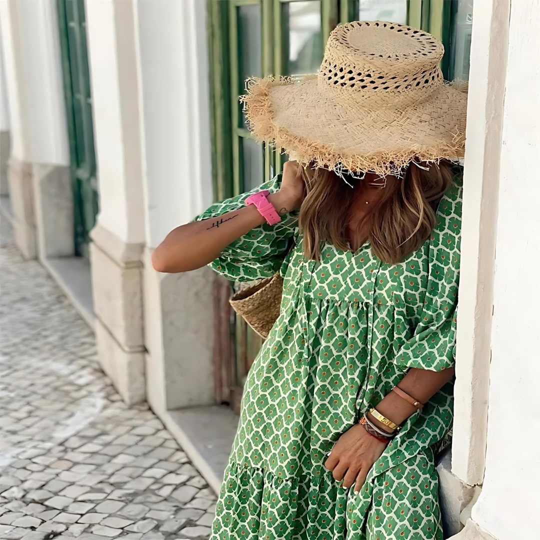 Women's Spring Dress with Flowy Design and Lightweight Fabric