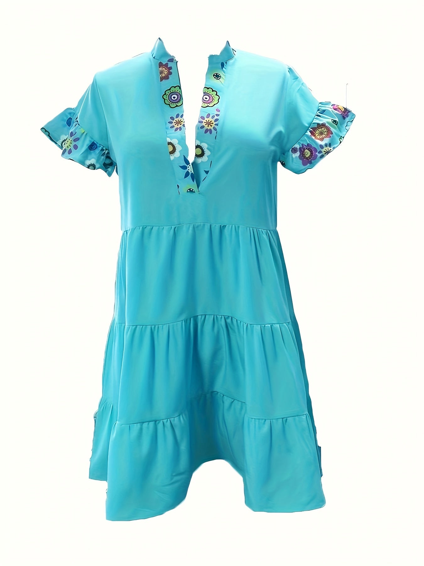 Women's Flowy Cocktail Dress with Adjustable Straps and A-Line Silhouette