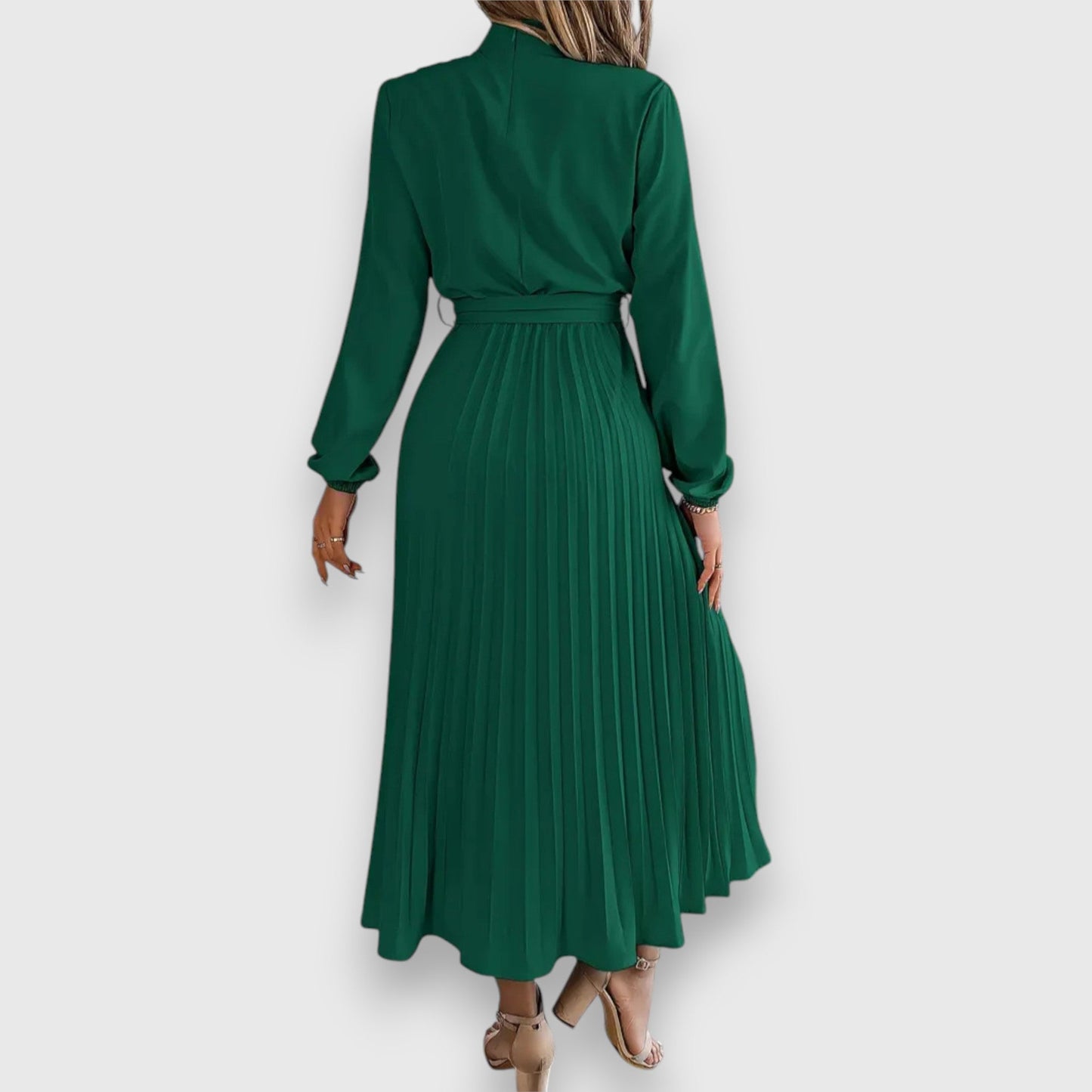 Women’s Elegant Pleated Midi Dress – Timeless Design for Occasion and Daily Wear