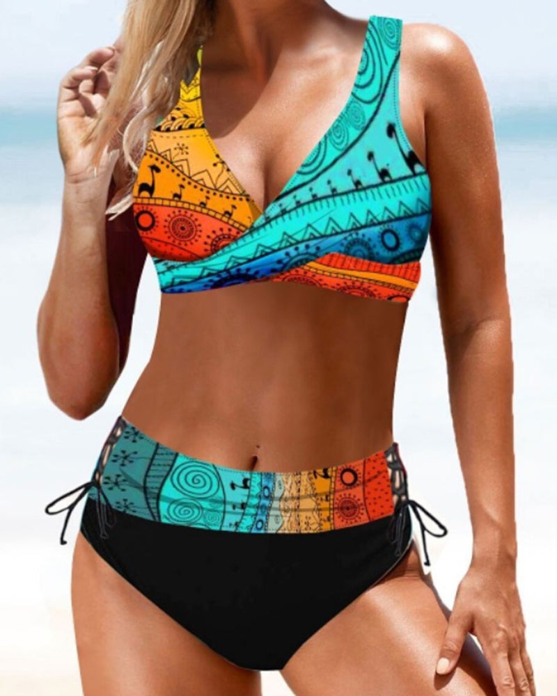 Women's Bikini Set with Adjustable Straps and Removable Pads