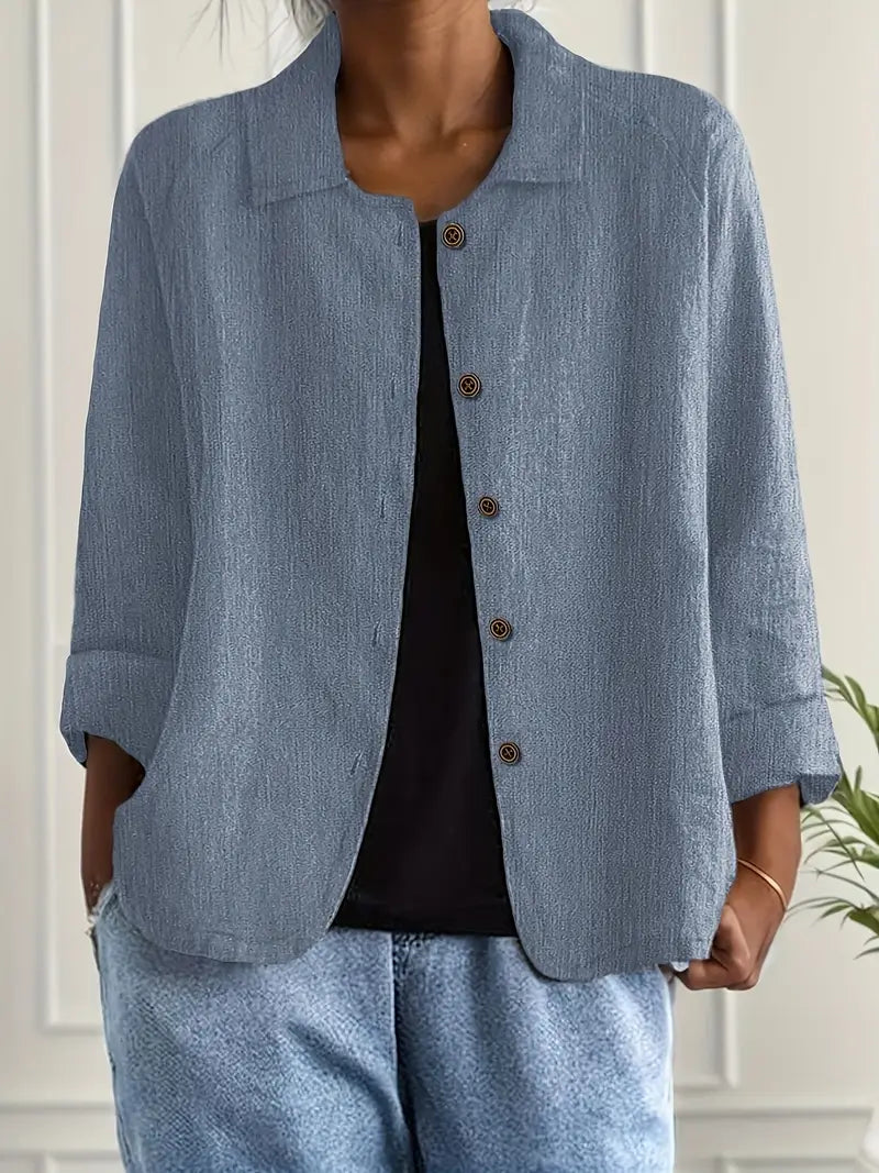 Women's Classic Top with Lightweight Fabric and Versatile Design