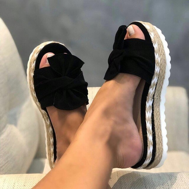 Women's Woven Wedge Sandals with Adjustable Strap and Cushioned Insole