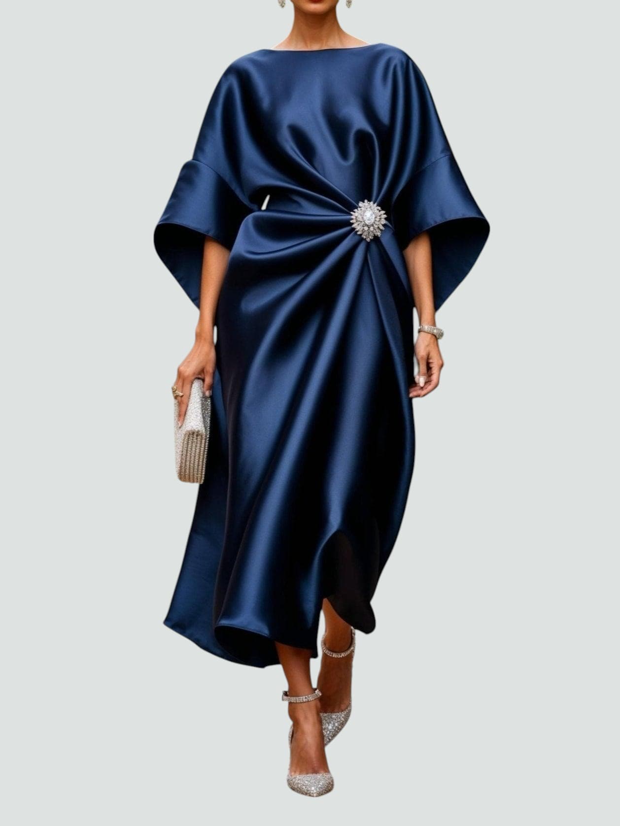 Women's Long Dress with Flowy Design and Adjustable Straps