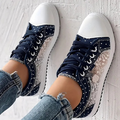 Women's Athletic Sneakers with Supportive Design and Breathable Mesh