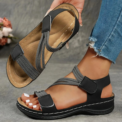 Women's Casual Sandals with Adjustable Straps and Cushioned Sole