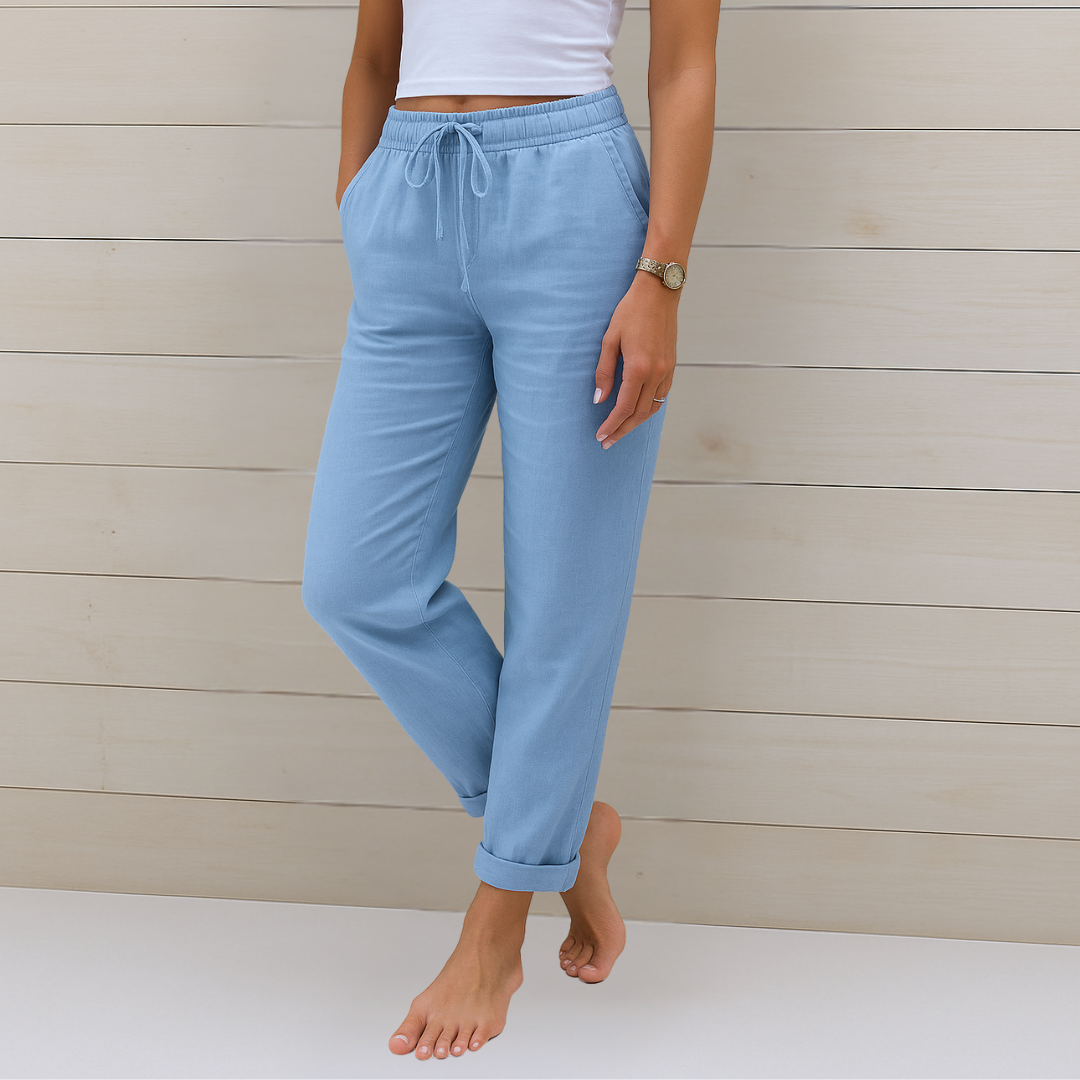Laurel | Breathable Trousers with Elastic Waist and Relaxed Fit