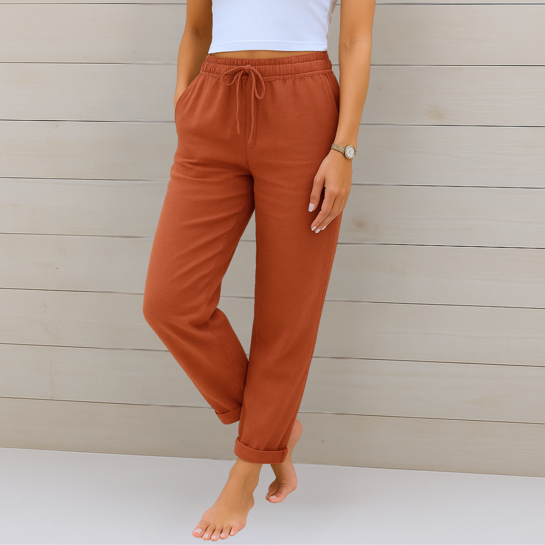 Laurel | Breathable Trousers with Elastic Waist and Relaxed Fit
