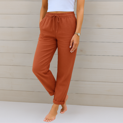 Laurel | Breathable Trousers with Elastic Waist and Relaxed Fit