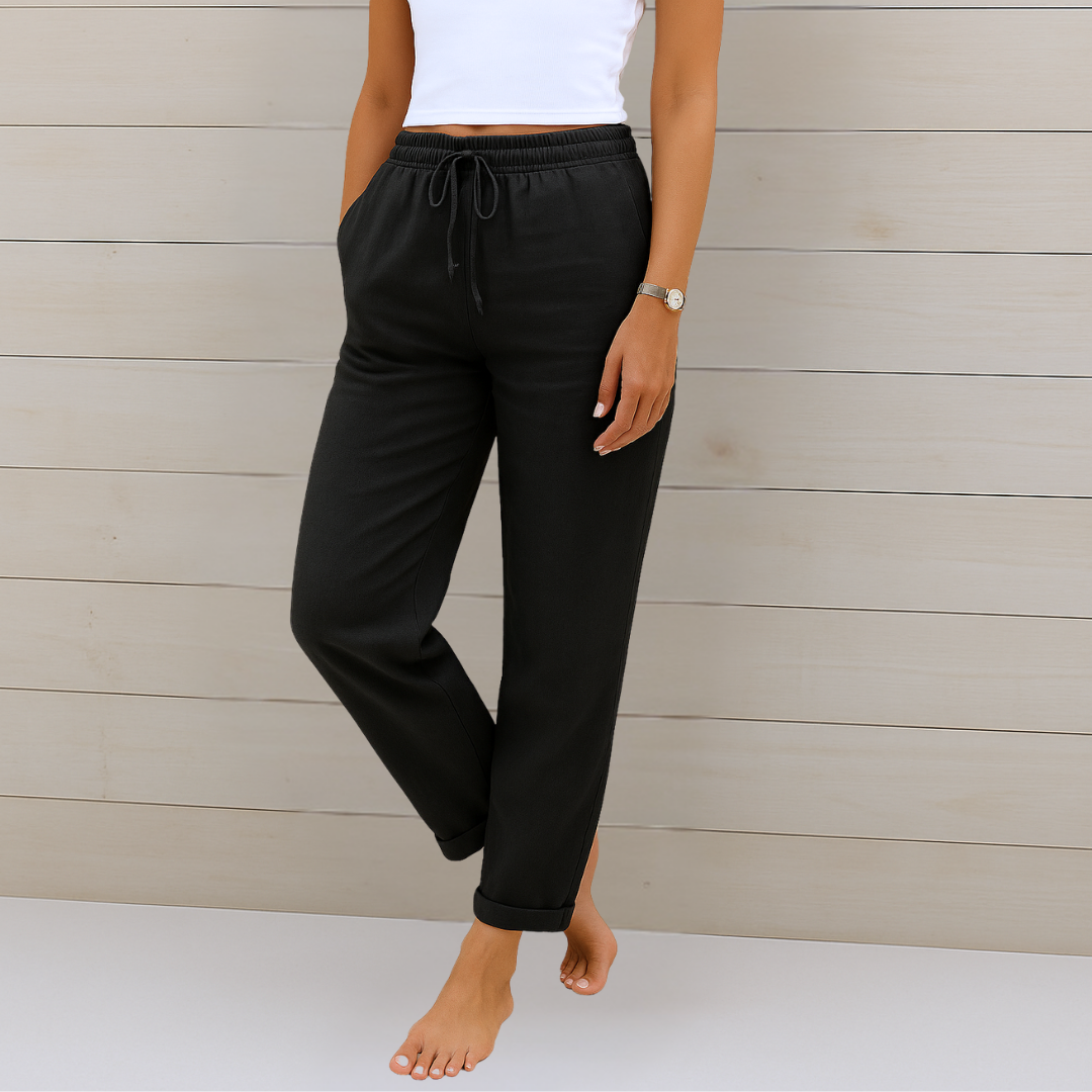 Laurel | Breathable Trousers with Elastic Waist and Relaxed Fit