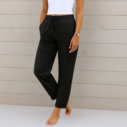 Laurel | Breathable Trousers with Elastic Waist and Relaxed Fit