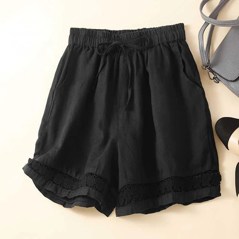 Calla | Floral Shorts with Elastic Waist and Lightweight Fabric
