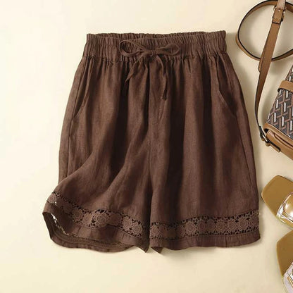 Calla | Floral Shorts with Elastic Waist and Lightweight Fabric