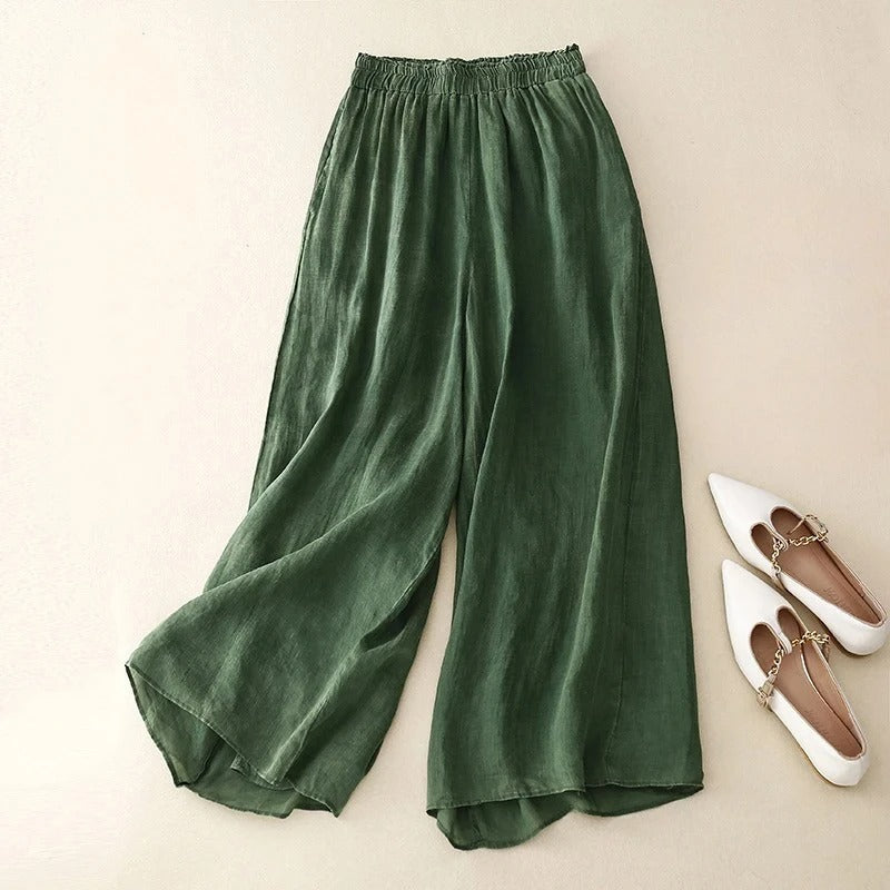 Women's Loose Waistband Trousers with Relaxed Fit and Versatile Style