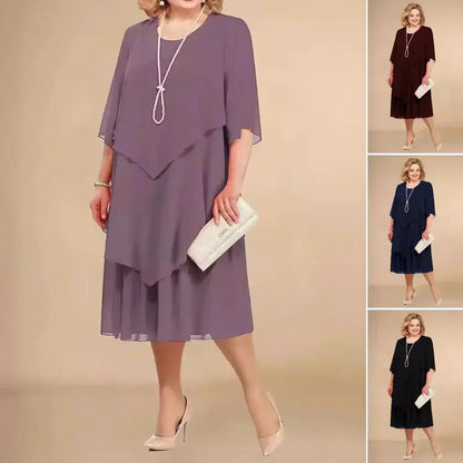 Women's Chiffon Dress with Flowing Design and Lightweight Fabric