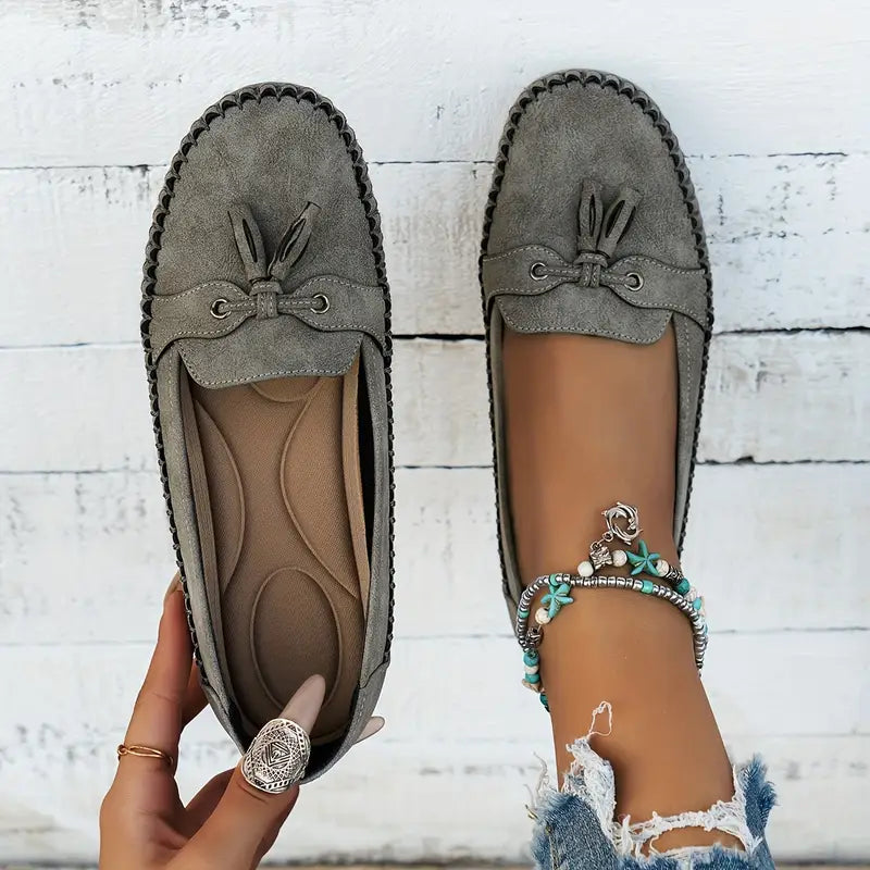 Women's Soft Loafers with Cushioned Insole and Flexible Sole