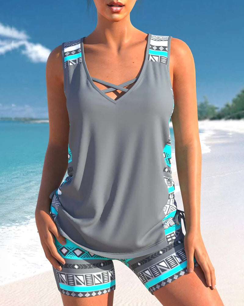 Women's Swimwear Set with Adjustable Straps and Quick-Dry Fabric