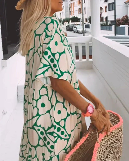 Women's Summer Dress with Flowing Design and Lightweight Fabric