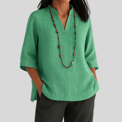 Women's Blouse with Relaxed Fit and Lightweight Fabric