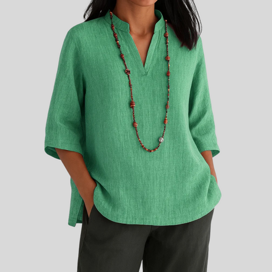 Women's Blouse with Relaxed Fit and Lightweight Fabric