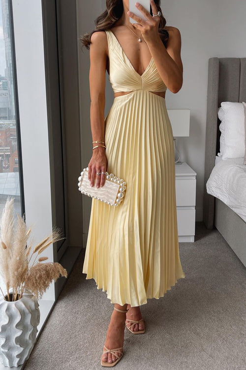 Women’s Sheer Crepe Evening Gown – Elegant Flowing A-Line Draped Bodice Dress