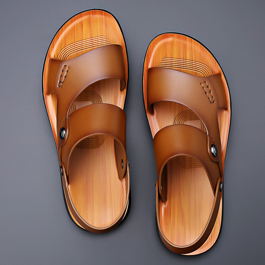 Women's Vegan Leather Sandals with Adjustable Straps and Cushioned Insole