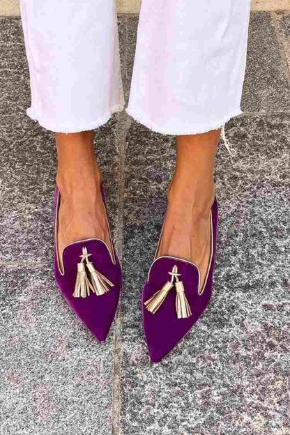 Women's Tassel Loafers with Slip-On Design and Versatile Style