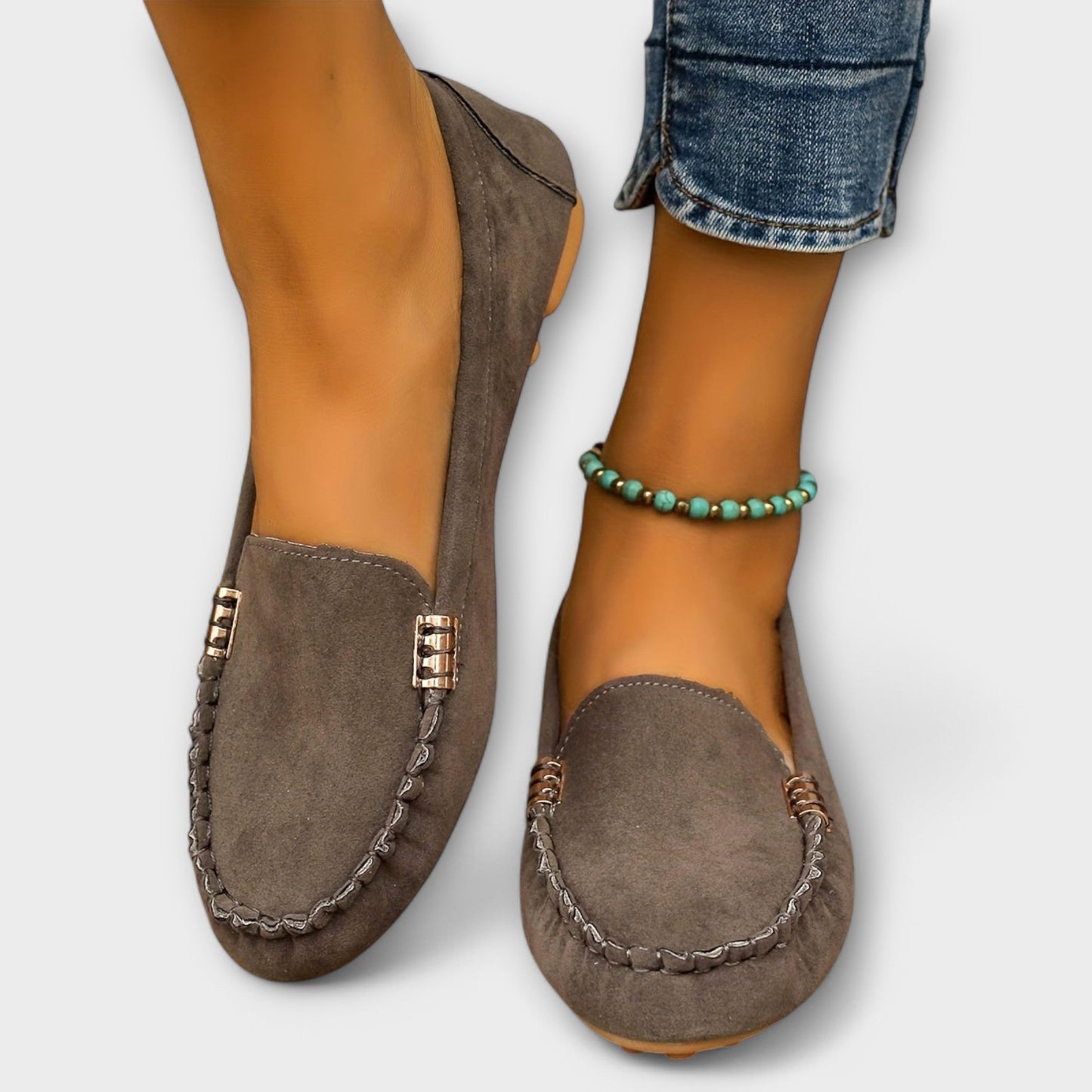 Women's Slip-On Moccasins with Soft Upper and Flexible Sole