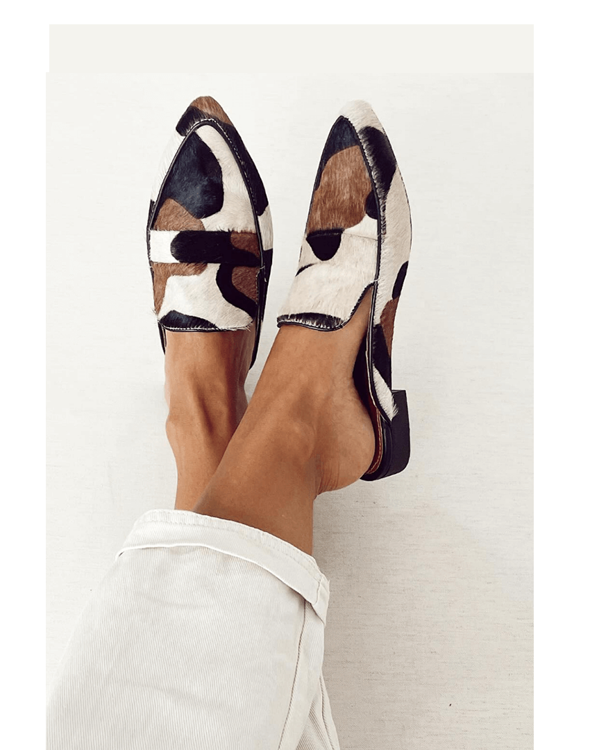 Women's Patterned Loafers with Slip-On Design and Versatile Style