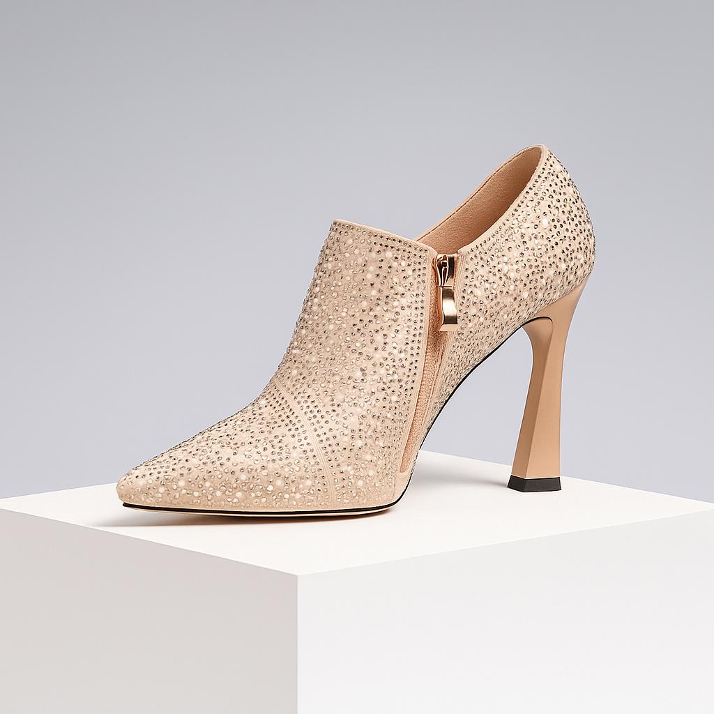 Women's Rhinestone Pearl Stiletto Heels
