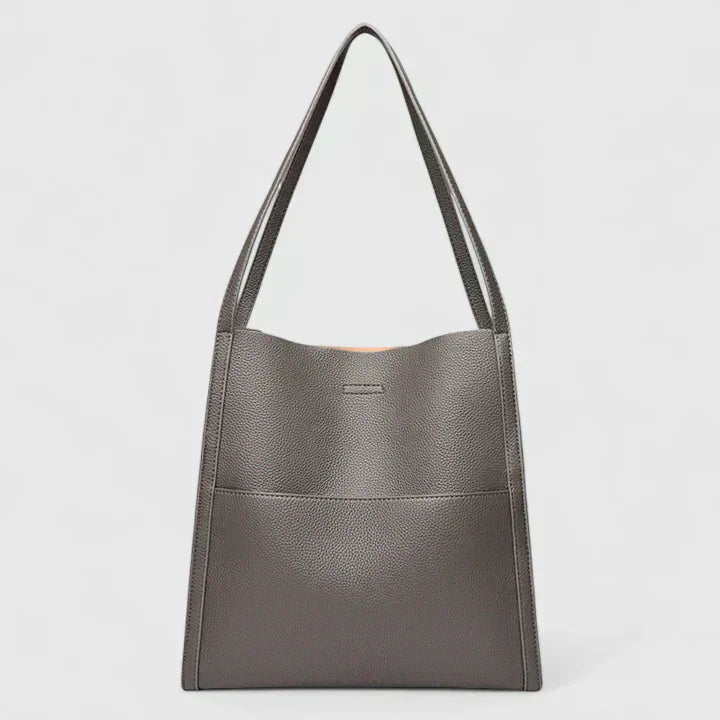 Women's Structured Handbag with Zipper Closure and Interior Pockets