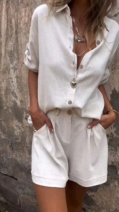 Vivienne | Summer Shorts and Top Set with Breathable Fabric