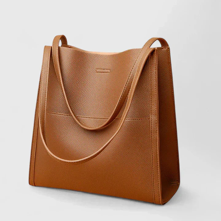 Women's Structured Handbag with Zipper Closure and Interior Pockets