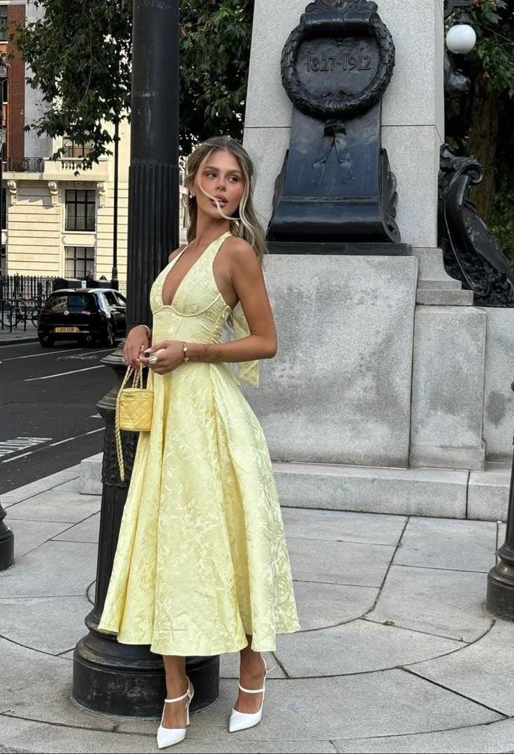 Women's V-Neck Dress with Embellished Design and Wedding Guest Style