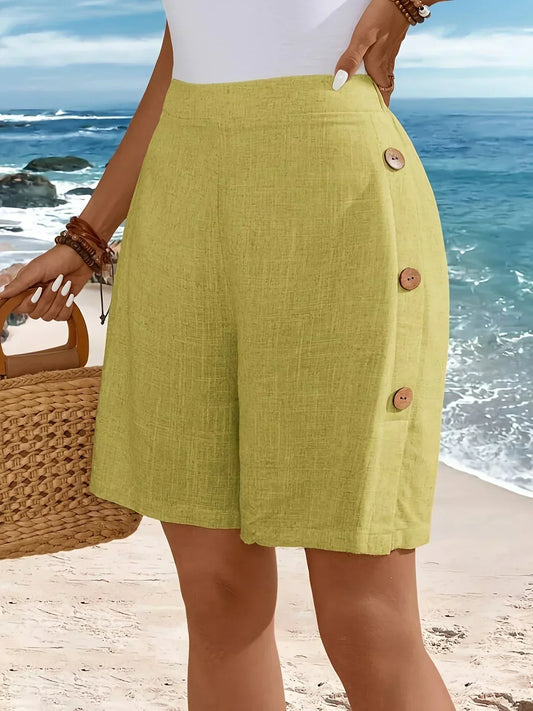 Emerson | Button-Up Shorts with Relaxed Fit and Adjustable Waist