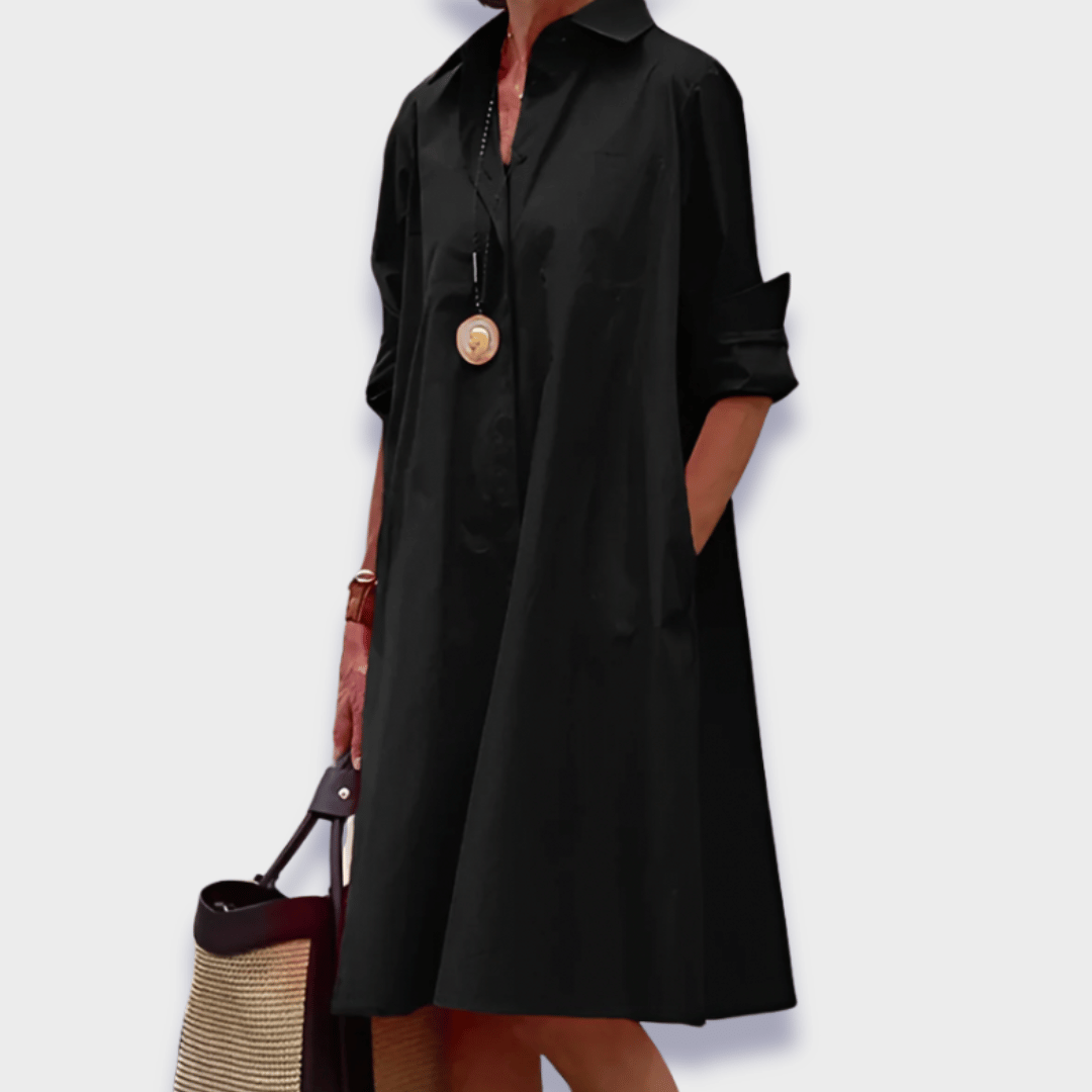 Women's Midi Polo Dress with Classic Design and Versatile Style
