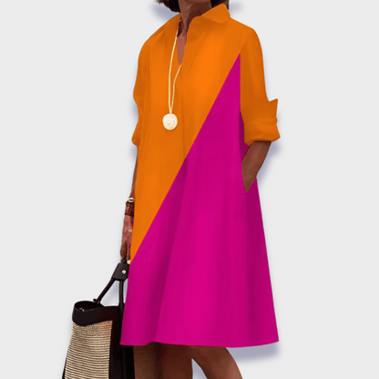 Women's Midi Polo Dress with Classic Design and Versatile Style