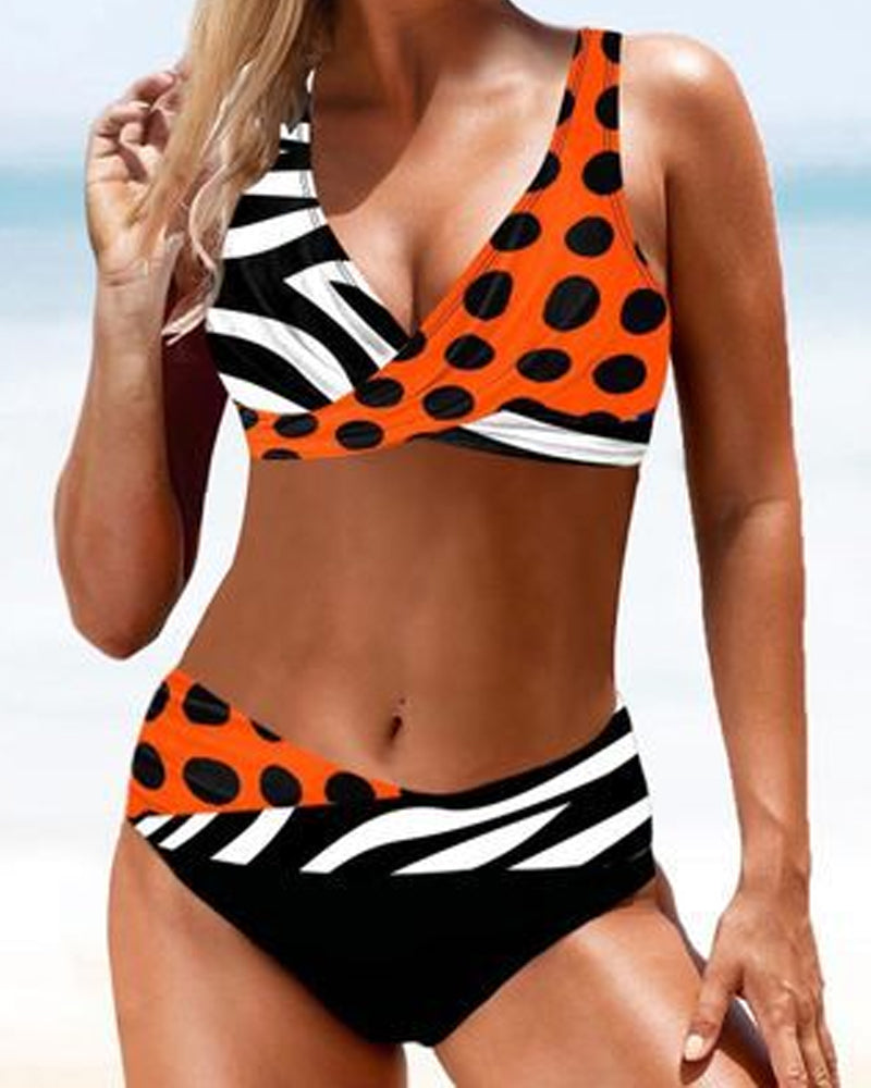 Women's Bikini Set with Adjustable Straps and Removable Pads