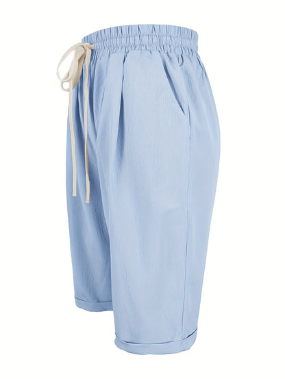 Avery | Capri Trousers with Relaxed Fit and Elastic Waist