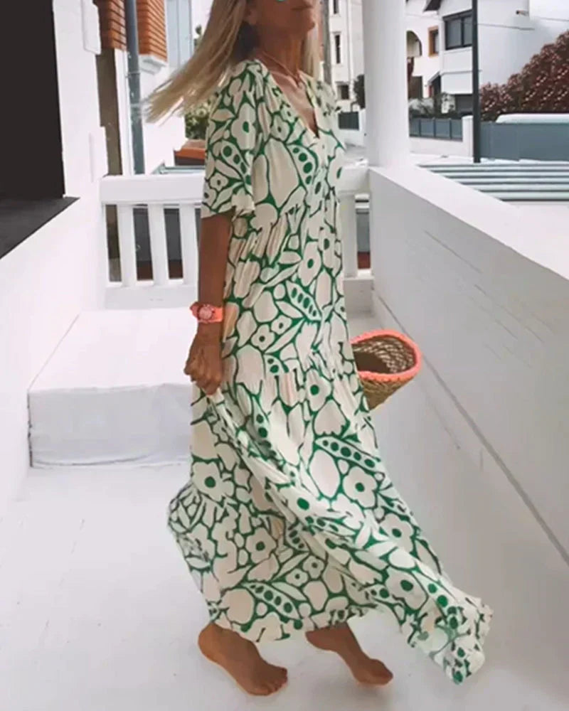 Women's Summer Dress with Flowing Design and Lightweight Fabric