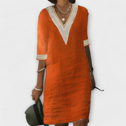 Women's Crochet Dress with Openwork Design and Flowy Silhouette