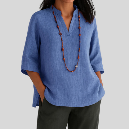 Women's Blouse with Relaxed Fit and Lightweight Fabric